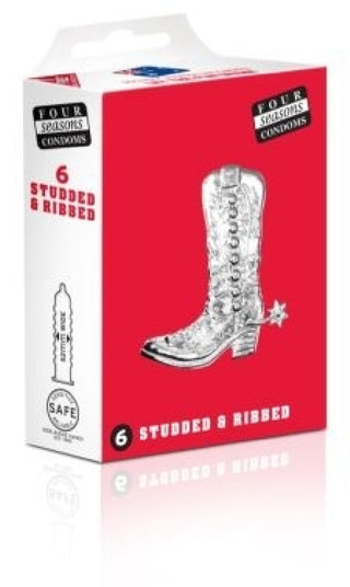 Four Seasons Studded & Ribbed Condoms 6 Pack