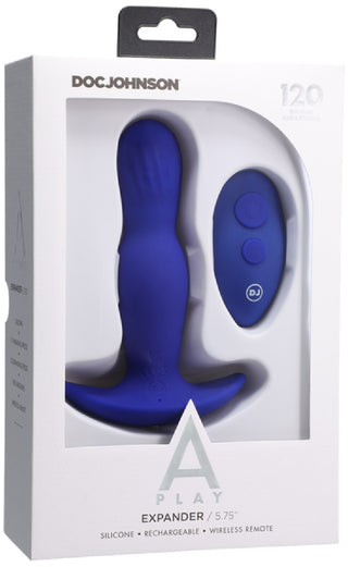 EXPANDER - Rechargeable Silicone Anal Plug With Remote - Black