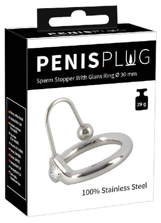 PenisPlug Sperm Stopper with Glans Ring