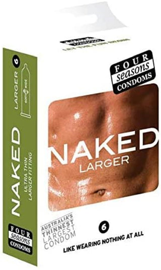 Four Seasons Large Naked Condoms 6 Pack