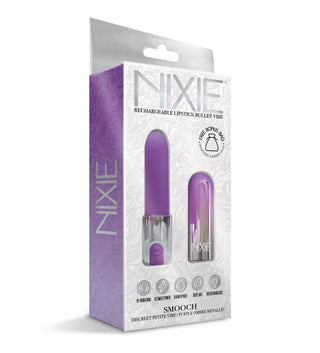 NIXIE Smooch Rechargeable Lipstick Vibrator, Purple Ombre