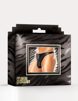 Male Power Zipper Thong Black - hushh-au