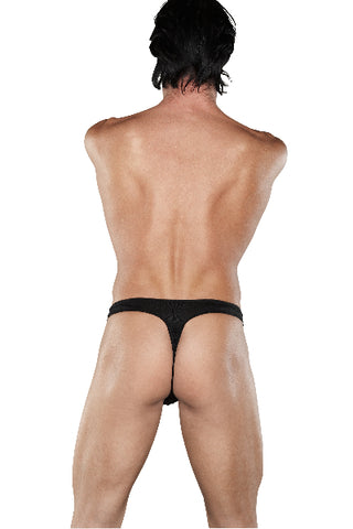 Male Power Zipper Thong Black - hushh-au