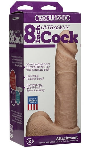 Vac-U-Lock - 8" ULTRASKYNâ„¢ Cock - Vanilla