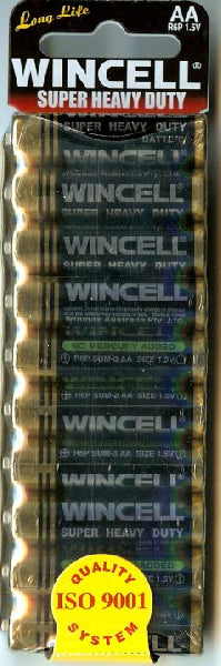 Wincell Super Heavy Duty AA Shrink 10Pk Battery - hushh-au