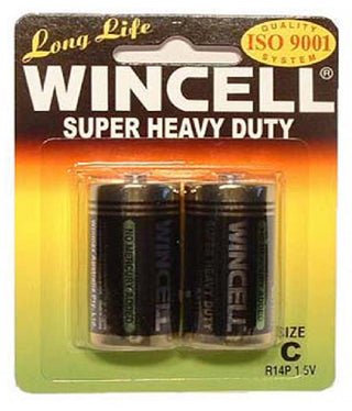 Wincell Super Heavy Duty C Size Carded 2Pk Battery - hushh-au