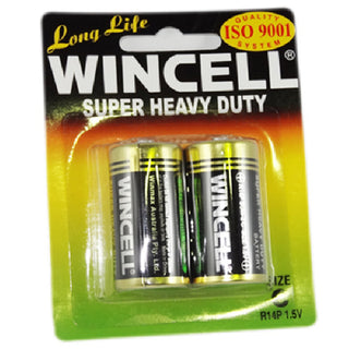 Wincell Super Heavy Duty C Size Carded 2Pk Battery - hushh-au