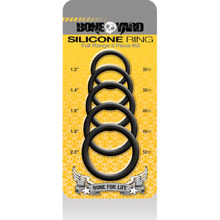 Boneyard Silicone Ring 5 Pc Kit Black - hushh-au