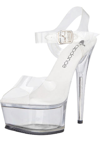 Clear Platform Sandal With Quick Release Strap 6in Heel - hushh-au