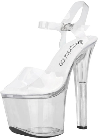 Clear Platform Sandal With Quick Release Strap 7in Heel - hushh-au