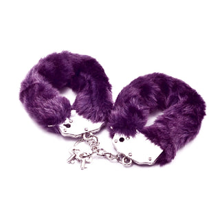 Fetish Pleasure Fluffy Hand Cuffs Purple - hushh-au