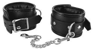 Locking Padded Wrist Cuffs with Chain - hushh-au