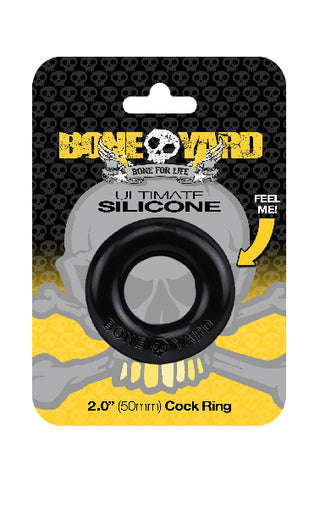 Ultimate Silicone Cock Ring Black - hushh-au