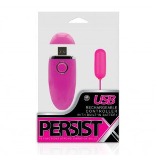 PERSIST X 10 Function Bullet with Rechargeable Controller Pink