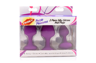 Purple Pleasures 3 Pc Silicone Anal Plugs