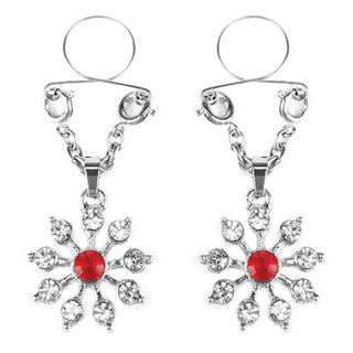 Ruby and Diamond Star Nipple Jewellery