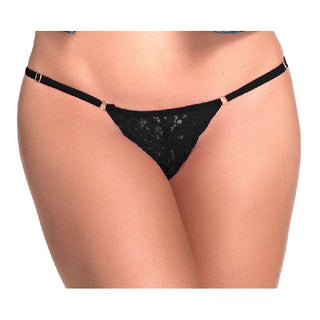 Lace Keyhole Pantie Black