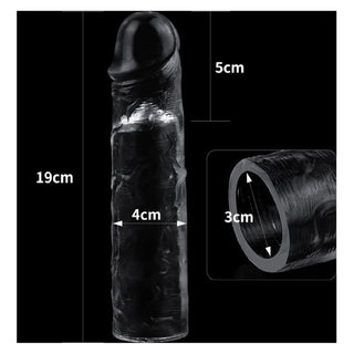 Clear Penis Extender Sleeve Plus 2in