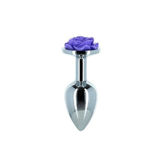 Purple Rose 3in  Metal Butt Plug