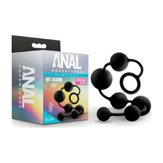 Anal Adventures Platinum Silicone Large Anal Beads