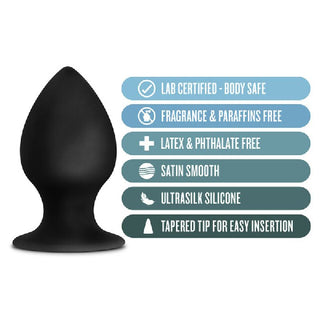 Anal Adventures Platinum Silicone Anal Stout Plug Large