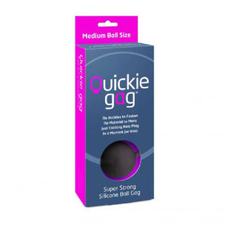 Quickie Gag Medium Ball Black