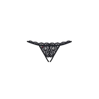 Crotchless Lace Thong 831 Black