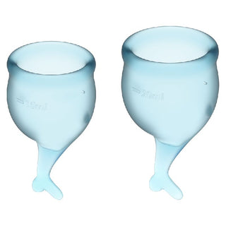 Feel Secure Menstrual Cup Light Blue 2pcs