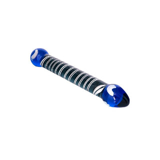 Sexus Glass Dildo Duo Blue 20cm