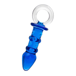 Sexus Glass Butt Plug Navy 16cm