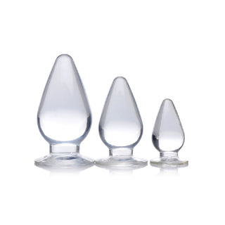 Triple Cones 3 Pc Anal Plug Set Clear