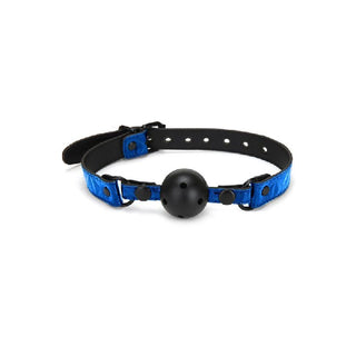 Whip Smart Diamond Deluxe Ball Gag Blue