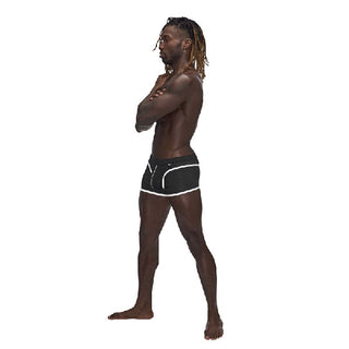 Male Power Sport Mesh Mini Short Black