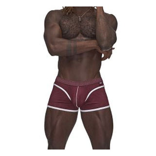 Male Power Sport Mesh Mini Short Burgundy