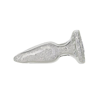 Pillow Talk Fancy Luxurious Glass Anal Plug w Clear Gem