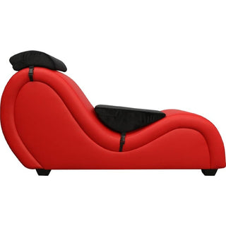 Kama Sutra Mebon Chaise Love Lounge Red w Black Pillows