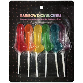 Rainbow Dick Suckers 6 Pc