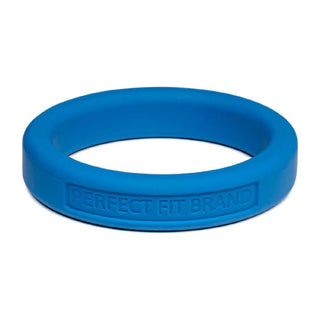 Classic Silicone Medium Stretch Penis Ring 44mm Blue