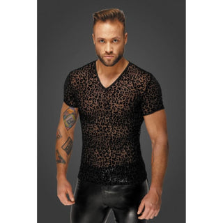 Leopard Flock V-Neck T-Shirt