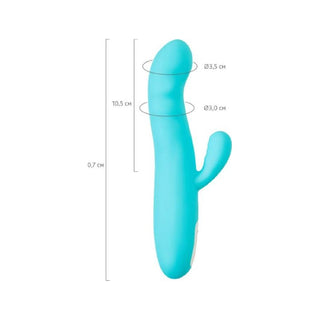 JOS Merry Swirl Rotating Shaft Rabbit Vibrator Blue