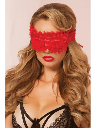 Eyelash Blindfold 40135-Red-OS