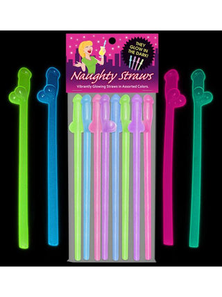 Glow-in-the-Dark Naughty Penis Straws