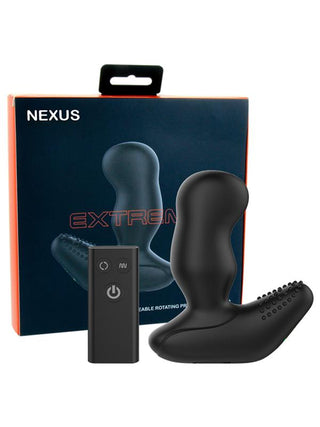 REVO EXTREME Waterproof Remote Control Rotating Prostate Massager Black