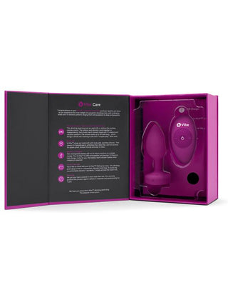 b-Vibe Vibrating Jewels Remote Control Plug S/M Pink Ruby