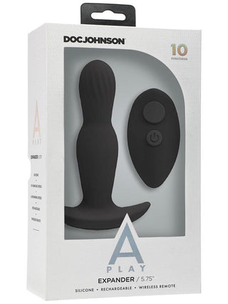 A-Play EXPANDER Rechargeable Silicone Anal Plug with Remote Black