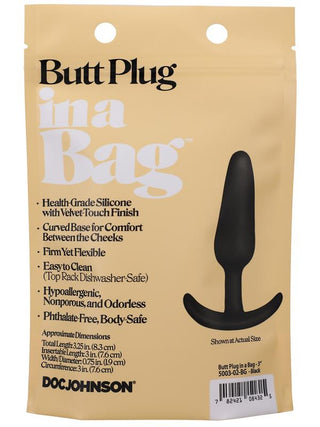 Butt Plug In A Bag 3 inch Black