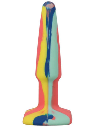 A-Play Groovy  Silicone Anal Plug  4 inch Sunrise