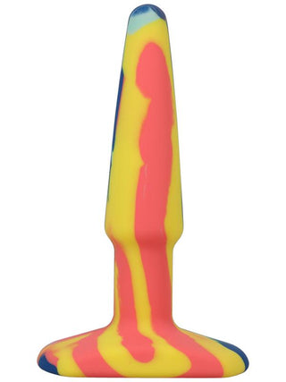 A-Play Groovy  Silicone Anal Plug  4 inch Sunrise