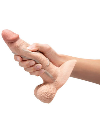 b - Vibe Slipskin Realistic Silicone Dildo - 7 in. Girthy Cream