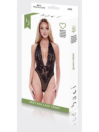 Sexy Eco Lace Teddy Black M/L